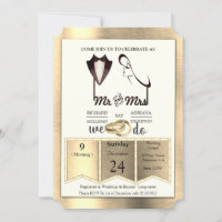 Foil-Gold-Silver-Brass Trendy Wedding