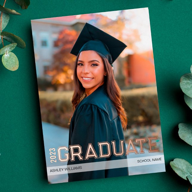 Foil Graduation Announcement College High School (Creator Uploaded)