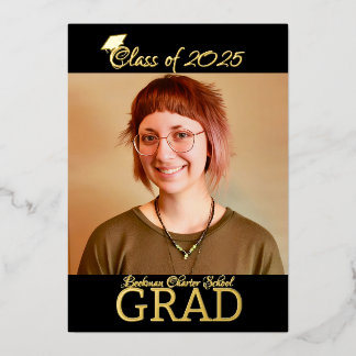 Foil Graduation Invitation