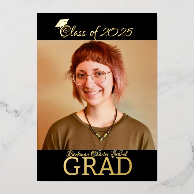 Foil Graduation Invitation (Front)