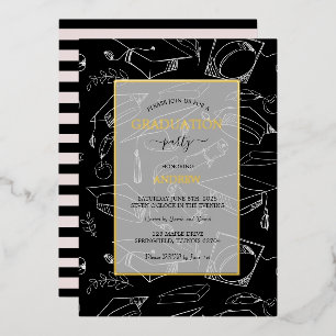Foil Graduation Party Invitation 