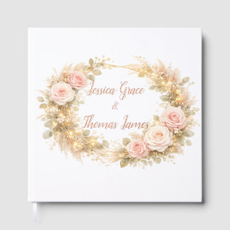 Foil Guestbook Soft Pink Roses
