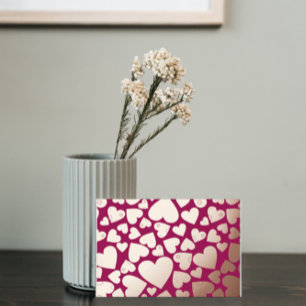 Foil Hearts Valentine  Foil Holiday Postcard