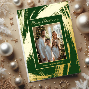 Foil Holiday Card Editable Christmas Template 