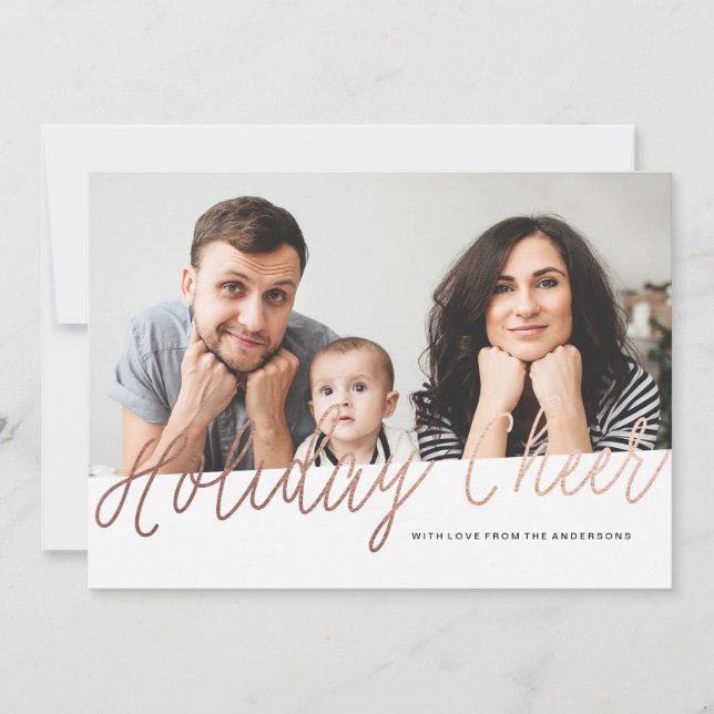 Foil Holiday Cheer Christmas Card (Front)