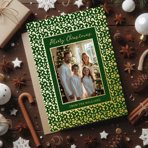 Foil Holiday Editable Christmas Card Template Gold