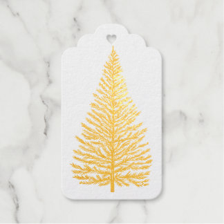 Foil Holiday Tree Gift Tags