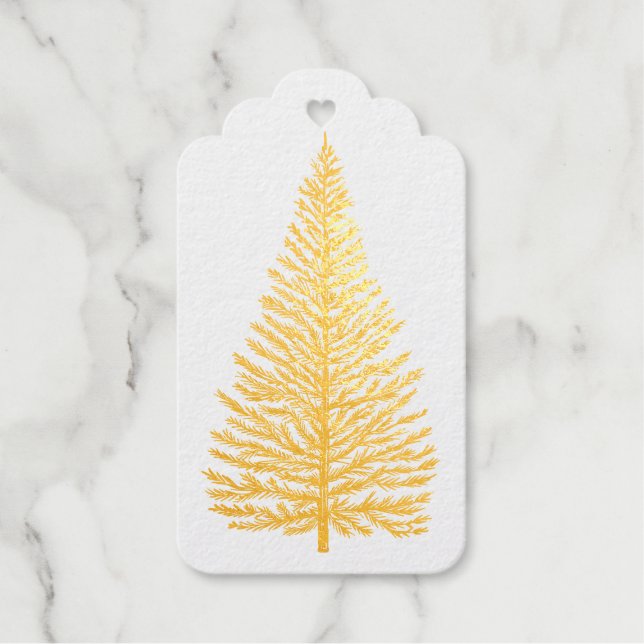 Foil Holiday Tree Gift Tags (Front)