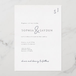 Foil Invitation Flat Card Minimalist Elegant