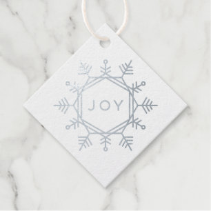 Foil Joy Snowflake Holiday Gift Tag