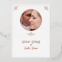 Foil Line Couple Wedding Invitation Foil Invitat
