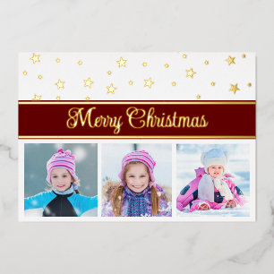 Foil Merry Christmas Photos and Stars