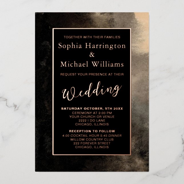 Foil Moody Romantic Editable Template Dark Gothic (Front)