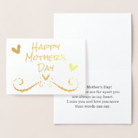 Foil Mother's Day Card, Happy Mama's Day Foil Card