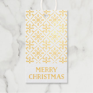 Foil Ornate Frame Merry Christmas Gift Tag