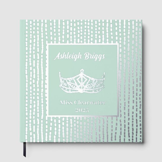 Foil Pageant Crown Photo Scrapbook with front text Guest Book (Front)