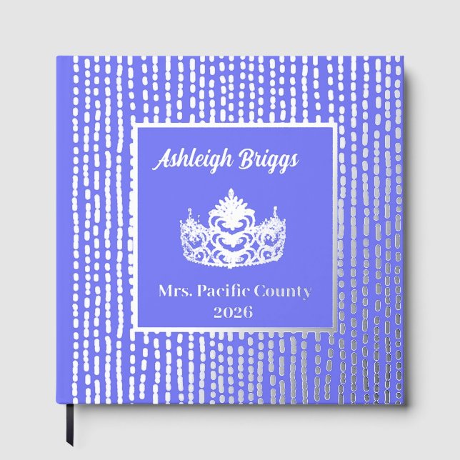 Foil Pageant Crown Photo Scrapbook with front text Guest Book (Front)