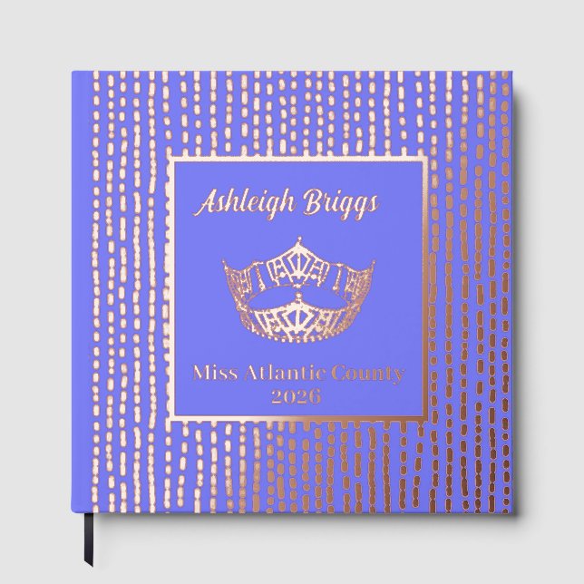 Foil Pageant Crown Photo Scrapbook with front text Guest Book (Front)