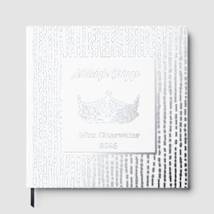 Foil Pageant Crown Photo Scrapbook with front text Guest Book