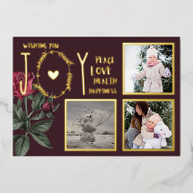 Foil PHOTO CHRISTMAS HOLIDAYS NEW YEAR 2022 2023