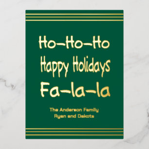 Foil Pink Holiday Post Card