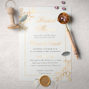 Foil Pressed Floral Elegant Bridal Shower