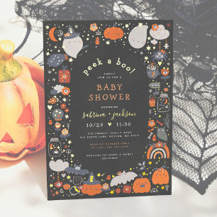 Foil Pressed   Peek A Boo! Halloween Baby Shower