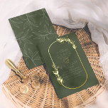 Foil Pressed | Sage Green Botanical Frame Wedding<br><div class="desc">Add some shine to your wedding invitations with real gold, silver, or rose gold foil! This classic and timeless metallic style is sure to add another level to your invites. These luxurious invitations make a great impact with real pressed foil. Incorporating foil-stamped elements on luxe paper is a perfect way...</div>