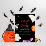 Foil Pressed | Spooky Kids Halloween Birthday<br><div class="desc">Add some shine to your birthday party invitations with real gold, silver, or rose gold foil! This classic and timeless metallic style is sure to add another level to your invites. These luxurious invitations make a great impact with real pressed foil. Incorporating foil-stamped elements on luxe paper is a perfect...</div>