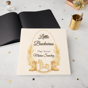 Foil Rocking Horse Boho Baby Shower Guest Book