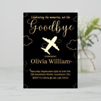 Foil See You Later Farewell Goodbye Invite Card