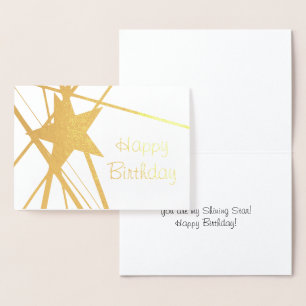Foil Shining Star Birthday Card