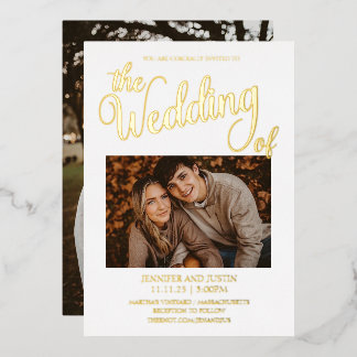 Foil Simplistic 2 Photo Wedding 