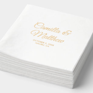Foil Stamped Napkins