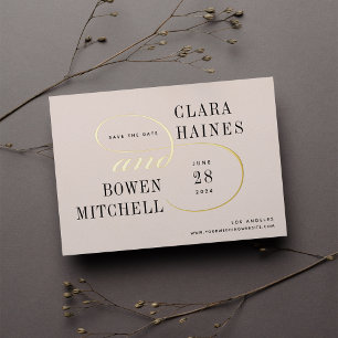 Foil Swash Save the Date Card