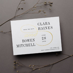 Foil Swash Save the Date Card