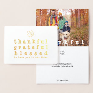 Foil  Thanksgiving Greeting Card