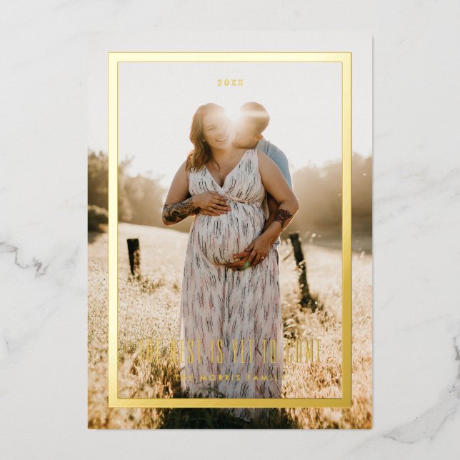 Foil The Best Is Yet To Come Simple Border Frame (Front)