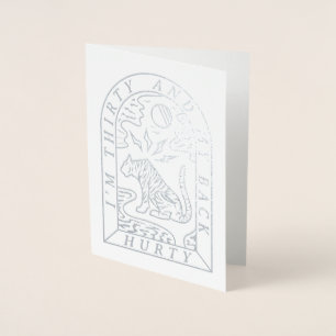 Foil Tiger Funny 30th Birthday Greeting Card 