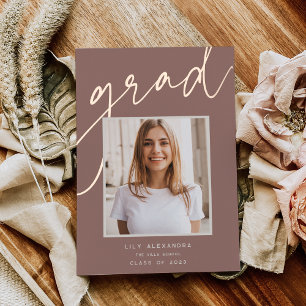 Foil Underlay   Photo Graduation Announcement