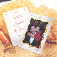 Foil Wavy Frame Retro Photo Wedding