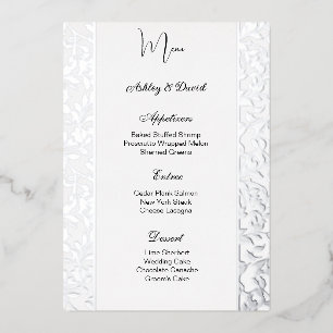 Foil Wedding Menu Card