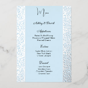 Foil Wedding Menu Card