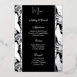 Foil Wedding Menu Card