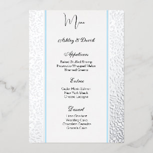 Foil Wedding Menu Card