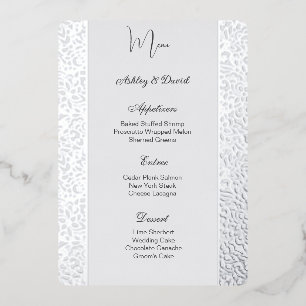 Foil Wedding Menu Card