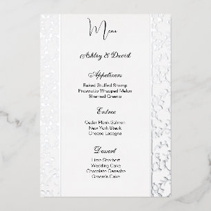 Foil Wedding Menu Card