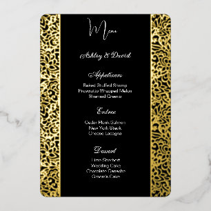 Foil Wedding Menu Card