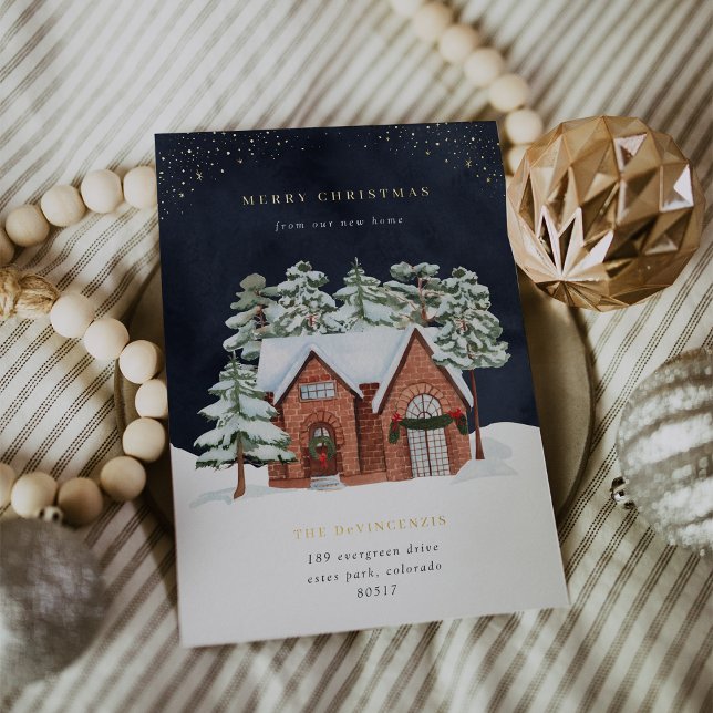 Foil Winter Night Holiday Moving Announcement (Creator Uploaded)