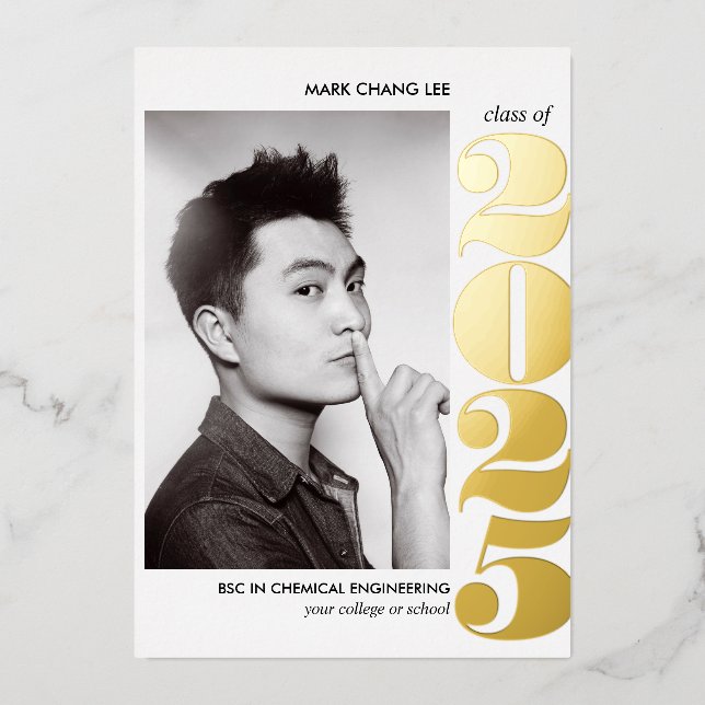 Foil YEAR | COLLEGE UNIVERSITY PHOTO GRADUATION   (Front)